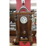 Victorian mahogany wall clock