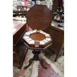 Mahogany sewing table