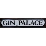 Wooden sign - Gin Palace - Approx 78cm x 14cm