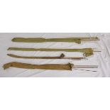 Collection of early fishing rods