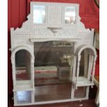 Victorian painted overmantel mirror