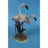 Continental flamingo figure - Approx H: 31cm