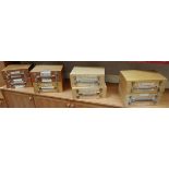 8 vintage slide boxes - no contents