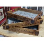 3 graduated wooden trays - Taylors Teas