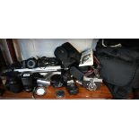 Collection of camera equipment