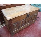 17thC French oak coffer