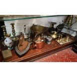 Collection of metalware to include scales