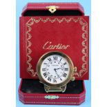 Cartier travel alarm clock - Model 2984 (640988GD)