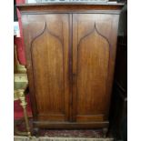 Art & Crafts oak wardrobe - Approx W: 109cm D: 45cm H: 169cm