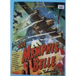 Reproduction of The Memphis Belle poster on tin