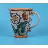 Honiton pottery, Jacobean style hand decorated Jug, circa 1940 -50, with Charles Collard back stamp,