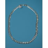 Heavy silver gents curb necklace