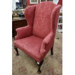 Georgian style wingback armchair