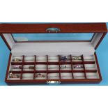 Collection of costume & silver rings in box