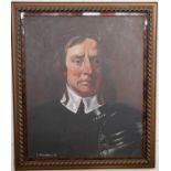 Oil painting of Oliver Cromwell - Approx image size W: 49cm x H: 60cm