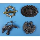 Assorted medals / badges to include Russian submarine & Polish pilot plus English