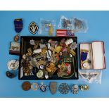 Collection of buttons, badges, medallions etc