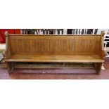 Pitch pine pew - Approx length: 213cm