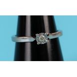 White gold diamond solitaire ring