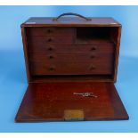 Engineers tool box with drawers, contents & keys
