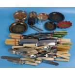 Collection of flatware, papier-mâché etc