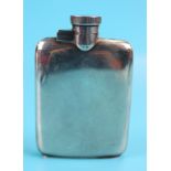 Hallmarked silver hip flask by Rowell, Oxford - Weight approx 113g