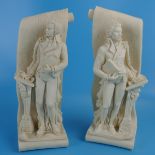 Pair of Wolfgang Amadeus Mozart figure bookends