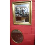 2 gilt framed mirrors