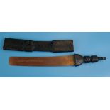 Small Japanese sword in leather sheaf