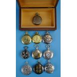 Collection of 10 themed pocket watches
