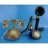 2 vintage style telephones