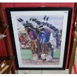 L/E signed print by Walt Gonske - Ceremonial dancers