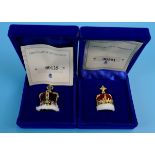 2 miniature collectors crowns