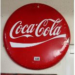 Reproduction metal Coca Cola sign