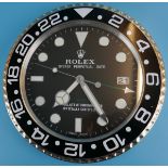 Reproduction Rolex advertising clock with sweeping second hand - GMT-Master 2