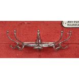 Chrome wall mounted 5 branch coat hook