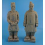 2 terracotta army figures - Height approx 32cm