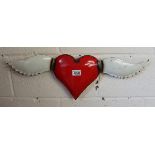 Oil can sculpture - Heart with wings