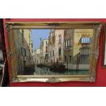 Oil on canvas in gilt frame - Venetian scene