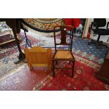 Cane seated bedroom chair & fire screen