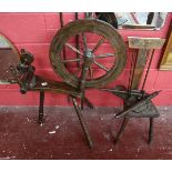 Spinning wheel & chair