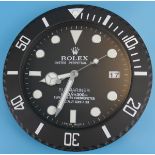 Reproduction Rolex advertising clock with sweeping second hand - Submariner