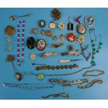 Collection of costume jewellery etc to include silver