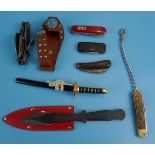 Collection of pocket knives etc