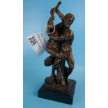 Bronze on marble base - Hercules and Diomedes (let go of my willy)! - Height approx 30cm