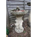 Stone bird bath