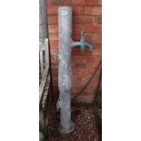 Original 18thC lead water pump with gun metal tap - Height approx 125cm