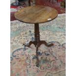 Georgian oak tilt top tripod table