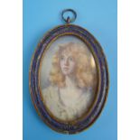 Miniature oval portrait