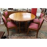 Pine gateleg table with 4 chairs